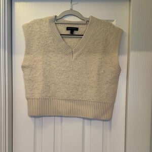 Banana Republic Cropped Wool Blend V-Neck Sweater Vest Size Small